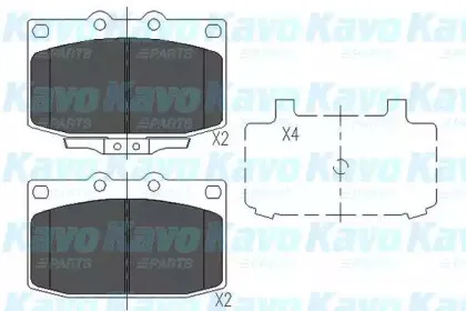 Комплект тормозных колодок, дисковый тормоз KAVO PARTS купить