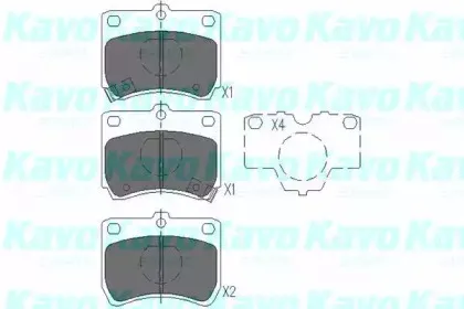 Комплект тормозных колодок, дисковый тормоз KAVO PARTS купить