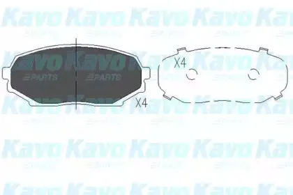 Комплект тормозных колодок, дисковый тормоз KAVO PARTS купить