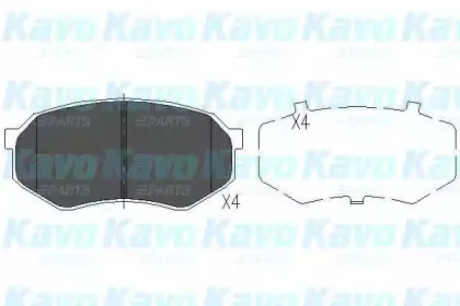 Комплект тормозных колодок, дисковый тормоз KAVO PARTS купить