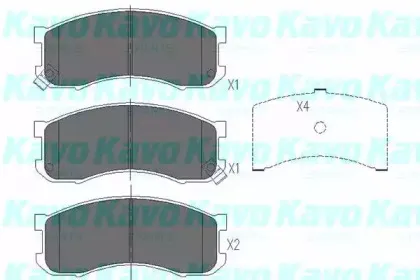 Комплект тормозных колодок, дисковый тормоз KAVO PARTS купить