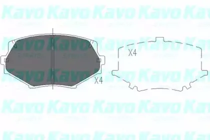 Комплект тормозных колодок, дисковый тормоз KAVO PARTS купить