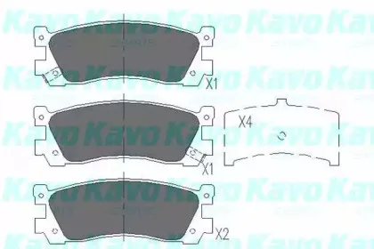 Комплект тормозных колодок, дисковый тормоз KAVO PARTS купить