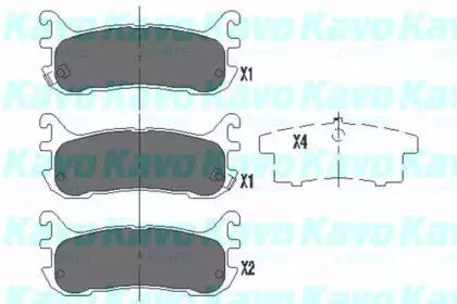 Комплект тормозных колодок, дисковый тормоз KAVO PARTS купить