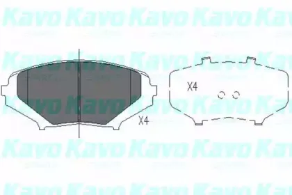 Комплект тормозных колодок, дисковый тормоз KAVO PARTS купить