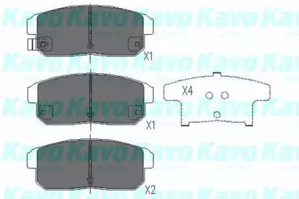 Комплект тормозных колодок, дисковый тормоз KAVO PARTS купить