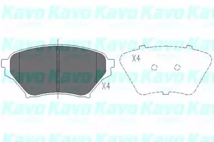 Комплект тормозных колодок, дисковый тормоз KAVO PARTS купить