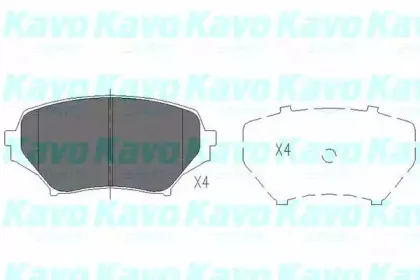 Комплект тормозных колодок, дисковый тормоз KAVO PARTS купить