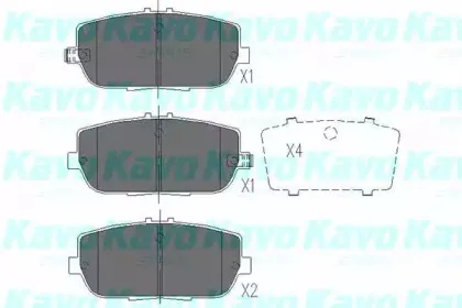 Комплект тормозных колодок, дисковый тормоз KAVO PARTS купить
