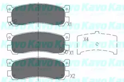 Комплект тормозных колодок, дисковый тормоз KAVO PARTS купить