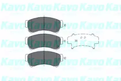 Комплект тормозных колодок, дисковый тормоз KAVO PARTS купить