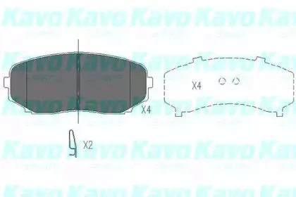 Комплект тормозных колодок, дисковый тормоз KAVO PARTS купить