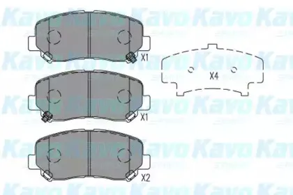 Комплект тормозных колодок, дисковый тормоз KAVO PARTS купить