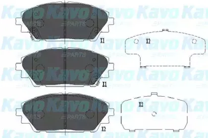 Комплект тормозных колодок, дисковый тормоз KAVO PARTS купить