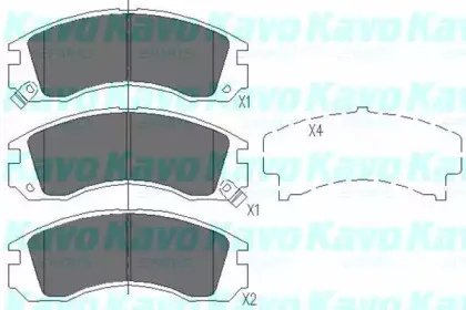 Комплект тормозных колодок, дисковый тормоз KAVO PARTS купить