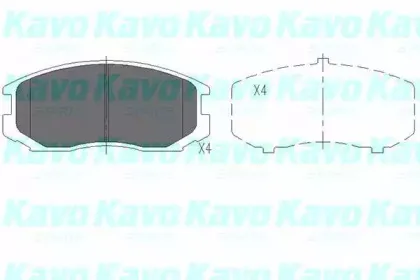 Комплект тормозных колодок, дисковый тормоз KAVO PARTS купить