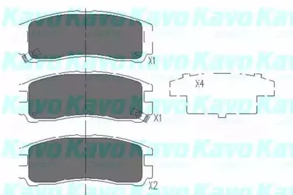 Комплект тормозных колодок, дисковый тормоз KAVO PARTS купить