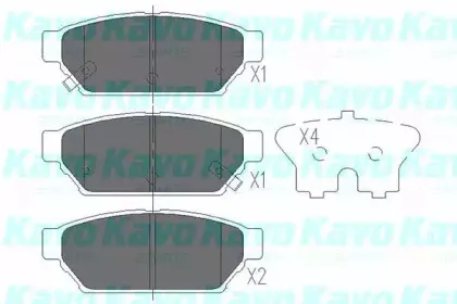 Комплект тормозных колодок, дисковый тормоз KAVO PARTS купить