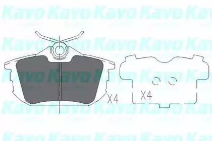 Комплект тормозных колодок, дисковый тормоз KAVO PARTS купить