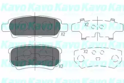 Комплект тормозных колодок, дисковый тормоз KAVO PARTS купить