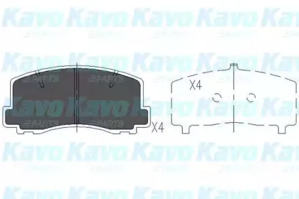 Комплект тормозных колодок, дисковый тормоз KAVO PARTS купить