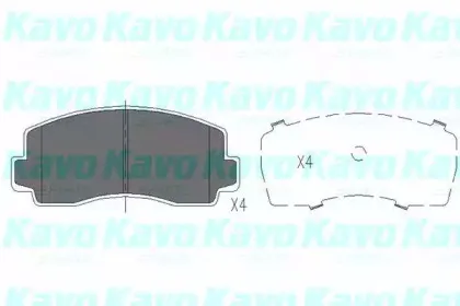 Комплект тормозных колодок, дисковый тормоз KAVO PARTS купить