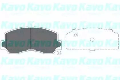 Комплект тормозных колодок, дисковый тормоз KAVO PARTS купить
