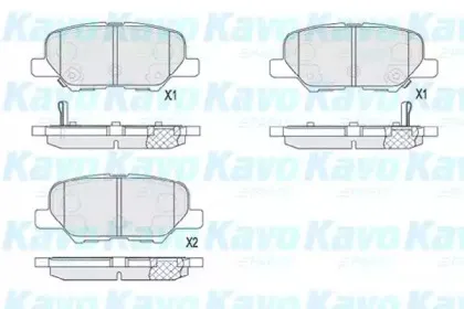 Комплект тормозных колодок, дисковый тормоз KAVO PARTS купить