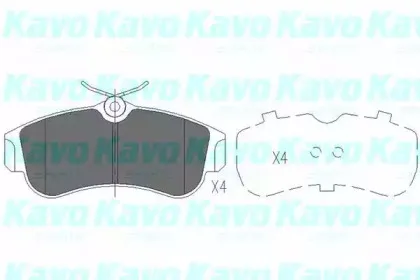 Комплект тормозных колодок, дисковый тормоз KAVO PARTS купить