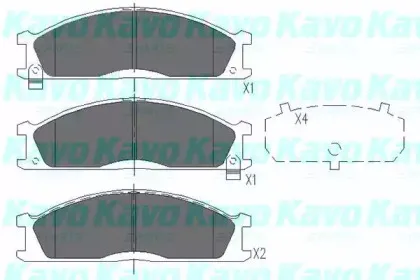 Комплект тормозных колодок, дисковый тормоз KAVO PARTS купить