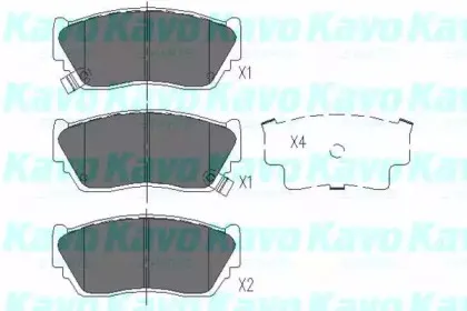 Комплект тормозных колодок, дисковый тормоз KAVO PARTS купить