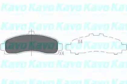 Комплект тормозных колодок, дисковый тормоз KAVO PARTS купить
