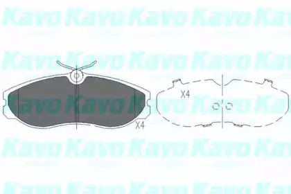 Комплект тормозных колодок, дисковый тормоз KAVO PARTS купить