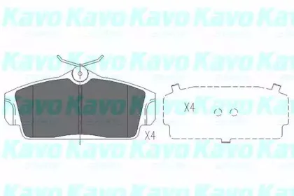 Комплект тормозных колодок, дисковый тормоз KAVO PARTS купить