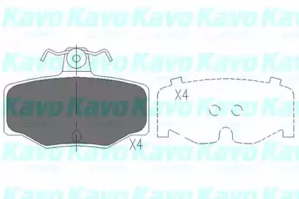Комплект тормозных колодок, дисковый тормоз KAVO PARTS купить