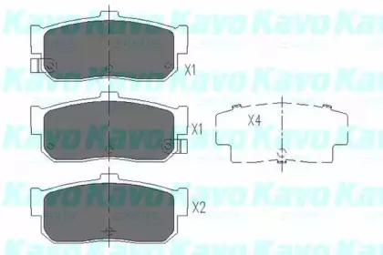 Комплект тормозных колодок, дисковый тормоз KAVO PARTS купить