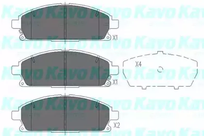 Комплект тормозных колодок, дисковый тормоз KAVO PARTS купить