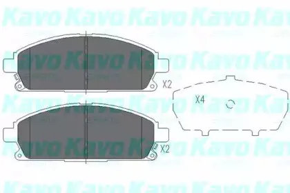 Комплект тормозных колодок, дисковый тормоз KAVO PARTS купить