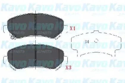 Комплект тормозных колодок, дисковый тормоз KAVO PARTS купить