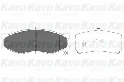 Комплект тормозных колодок, дисковый тормоз KAVO PARTS купить