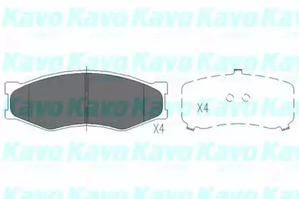 Комплект тормозных колодок, дисковый тормоз KAVO PARTS купить