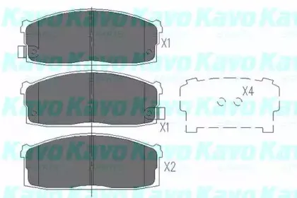 Комплект тормозных колодок, дисковый тормоз KAVO PARTS купить