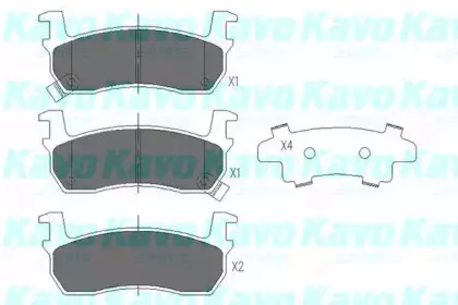 Комплект тормозных колодок, дисковый тормоз KAVO PARTS купить