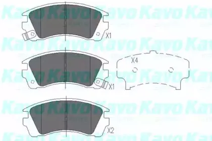 Комплект тормозных колодок, дисковый тормоз KAVO PARTS купить