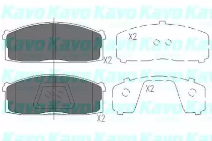 Комплект тормозных колодок, дисковый тормоз KAVO PARTS купить