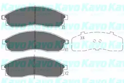 Комплект тормозных колодок, дисковый тормоз KAVO PARTS купить