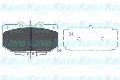 Комплект тормозных колодок, дисковый тормоз KAVO PARTS купить