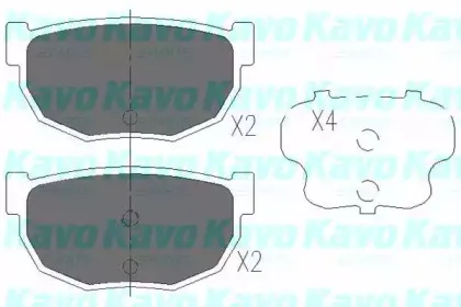 Комплект тормозных колодок, дисковый тормоз KAVO PARTS купить