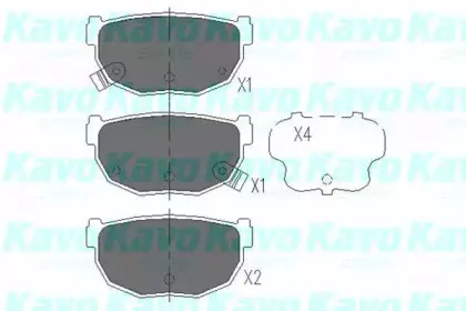 Комплект тормозных колодок, дисковый тормоз KAVO PARTS купить