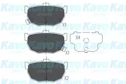 Комплект тормозных колодок, дисковый тормоз KAVO PARTS купить